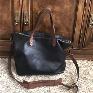 Madewell Leather Zip-Top Crossbody
